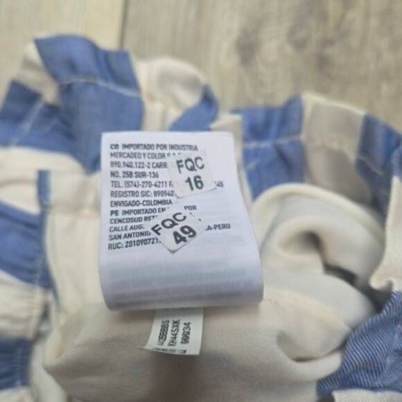 American Eagle striped high waisted short shorts, stretch & tie waist pockets sm - Picture 5 of 11